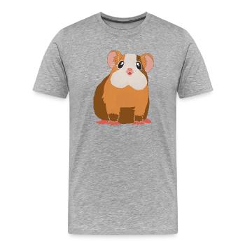 Guinea pig - Men's Premium Organic T-Shirt - heather grey - Front - Damien (186cm)