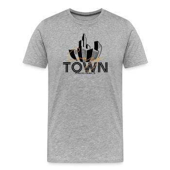 Crazy Town - Männer Premium Bio T-Shirt - Grau meliert - Vorne - Damien (186cm)