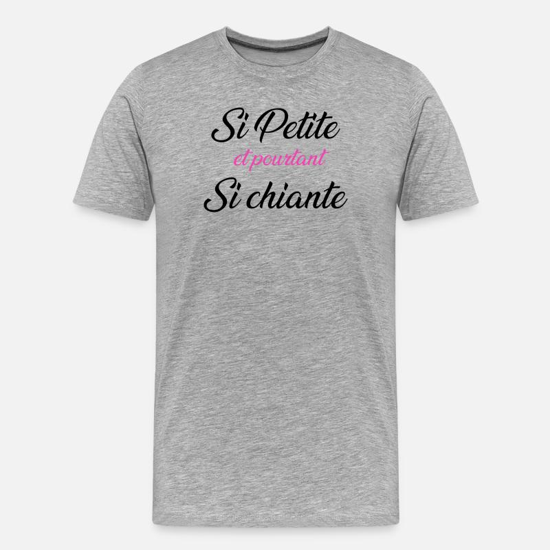 so klein und doch so langweilig - Männer Premium Bio T-Shirt - Grau meliert