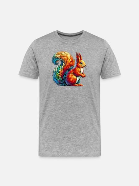Squirrel - Men's Premium Organic T-Shirt - heather grey