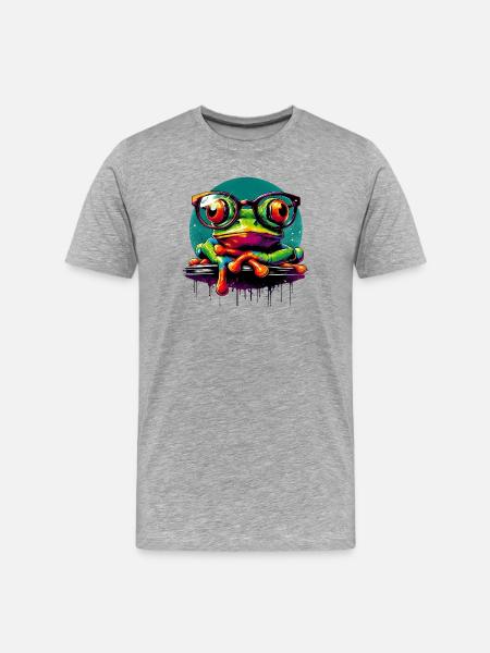 Grenouille - T-shirt bio Premium Homme - gris chiné