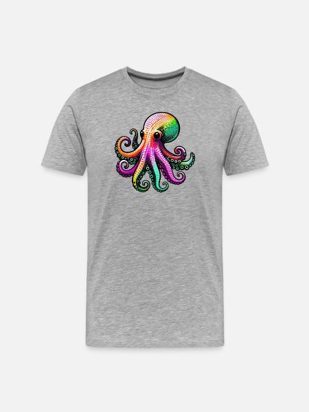 Octopus - Men's Premium Organic T-Shirt - heather grey