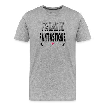 Frangin Fantastique - T-shirt bio Premium Homme - gris chiné - Devant - Damien (186cm)