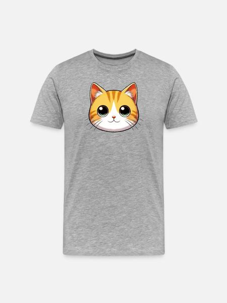 Chat - T-shirt bio Premium Homme - gris chiné