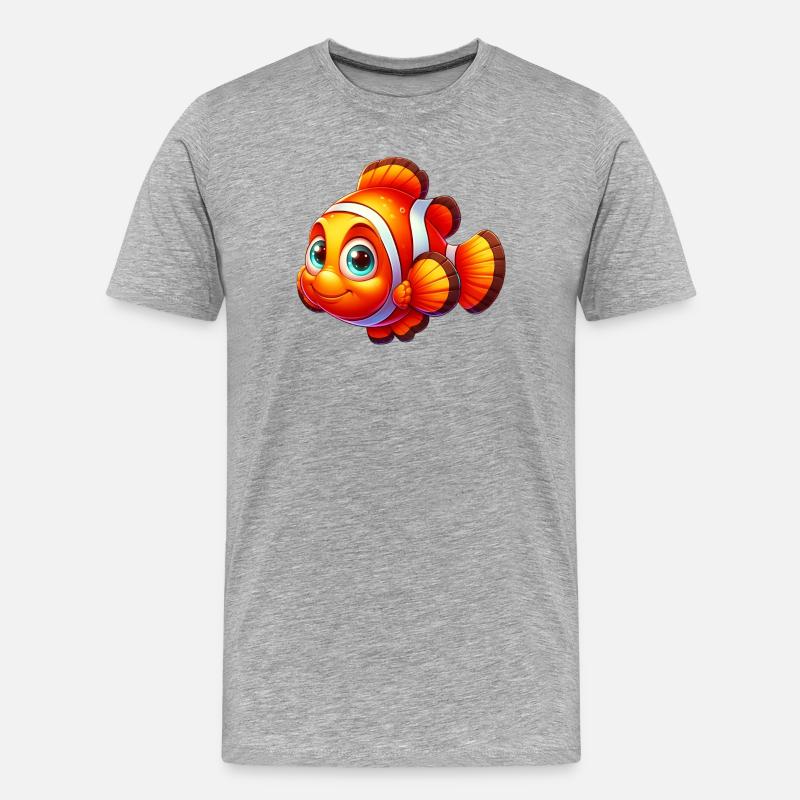 Clownfische - Männer Premium Bio T-Shirt - Grau meliert