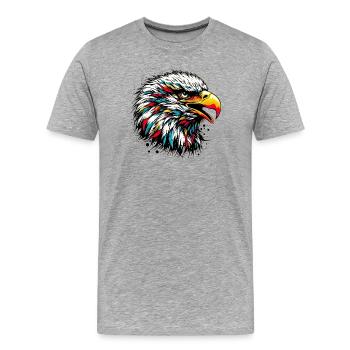 Aigle - T-shirt bio Premium Homme - gris chiné - Devant - Damien (186cm)