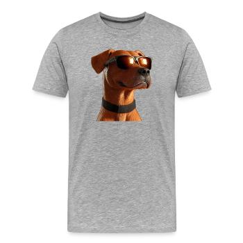 Rhodesian Ridgeback Chien de chasse Chiens Pride Ridgeback - T-shirt bio Premium Homme - gris chiné - Devant - Damien (186cm)