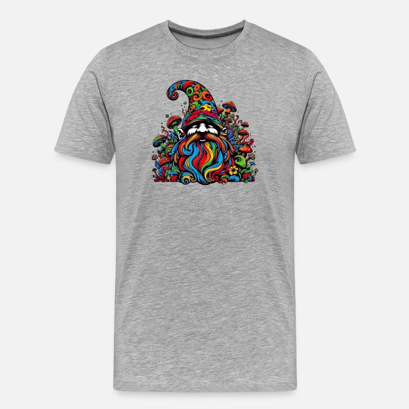 Gnom - Männer Premium Bio T-Shirt - Grau meliert