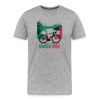 Garda Ride Scenic Cycling Design - Men's Premium Organic T-Shirt - heather grey - Front - Damien (186cm)