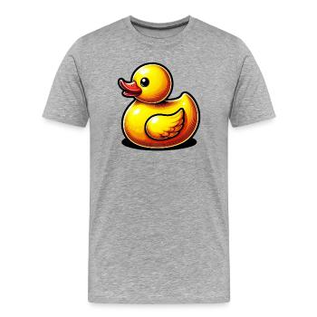 Duckling Duck Duck Duck - Men's Premium Organic T-Shirt - heather grey - Front - Damien (186cm)