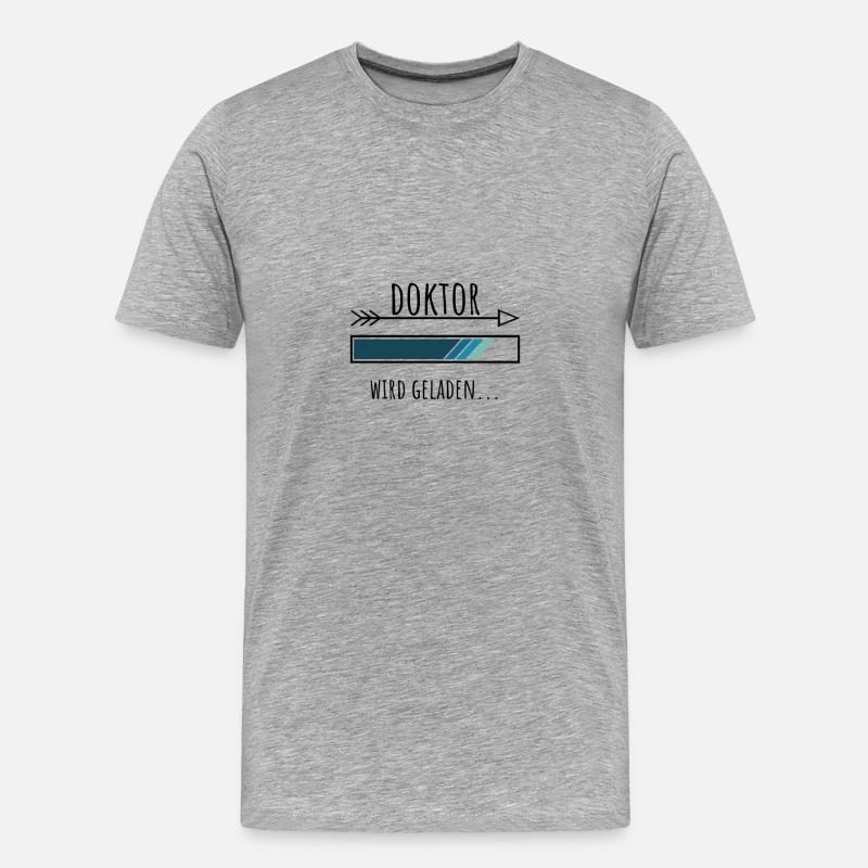 Doktoranten Geschenk Studium - Männer Premium Bio T-Shirt - Grau meliert