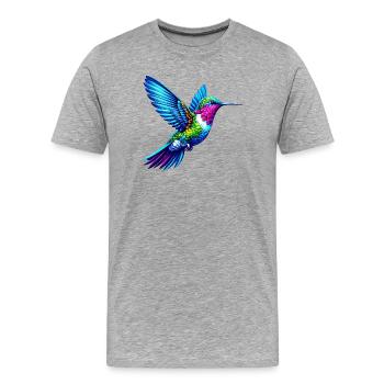 Colibri - T-shirt bio Premium Homme - gris chiné - Devant - Damien (186cm)