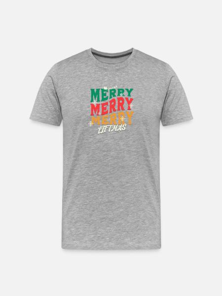 Merry liftmas - Men's Premium Organic T-Shirt - heather grey