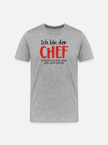 Culinary art CHEF motif - Men's Premium Organic T-Shirt - heather grey