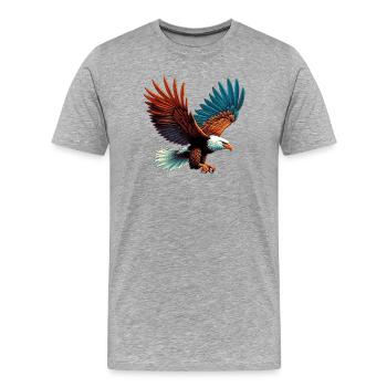Aigle - T-shirt bio Premium Homme - gris chiné - Devant - Damien (186cm)