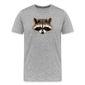 raton laveur raton laveur J’adore petit raton laveur mignon - T-shirt bio Premium Homme - gris chiné - Devant - Damien (186cm)