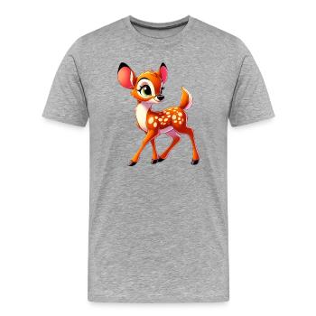 Fawn - Men's Premium Organic T-Shirt - heather grey - Front - Damien (186cm)