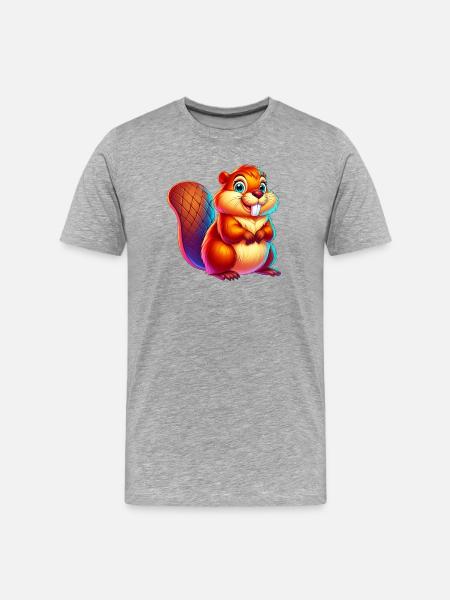 Castor - T-shirt bio Premium Homme - gris chiné