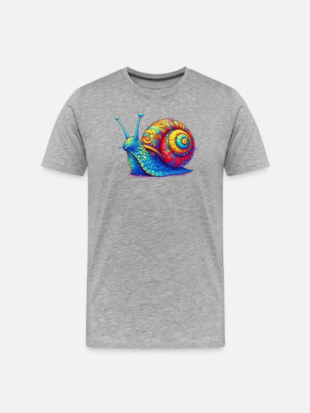 Snail - Men's Premium Organic T-Shirt - heather grey