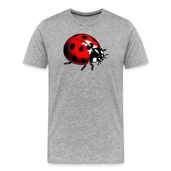 Coccinelle - T-shirt bio Premium Homme - gris chiné - Devant - Damien (186cm)