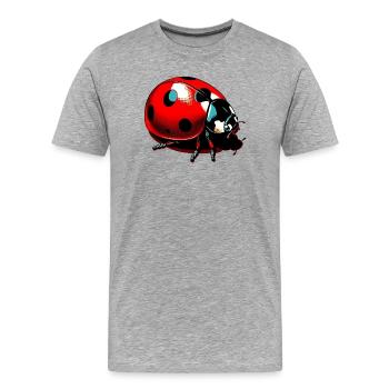 Coccinelle - T-shirt bio Premium Homme - gris chiné - Devant - Damien (186cm)