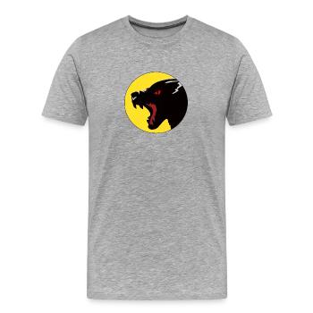 Beast - Men's Premium Organic T-Shirt - heather grey - Front - Damien (186cm)