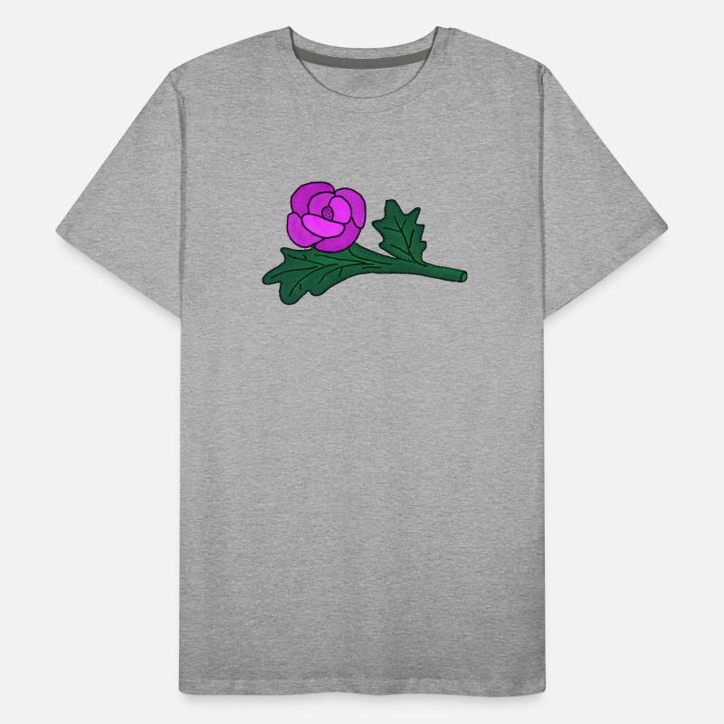 Poprose lila Männer Premium Bio T-Shirt