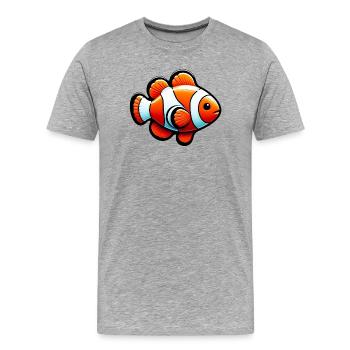 Clownfish - Men's Premium Organic T-Shirt - heather grey - Front - Damien (186cm)