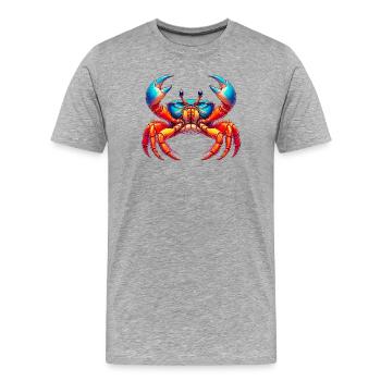 Crabe - T-shirt bio Premium Homme - gris chiné - Devant - Damien (186cm)