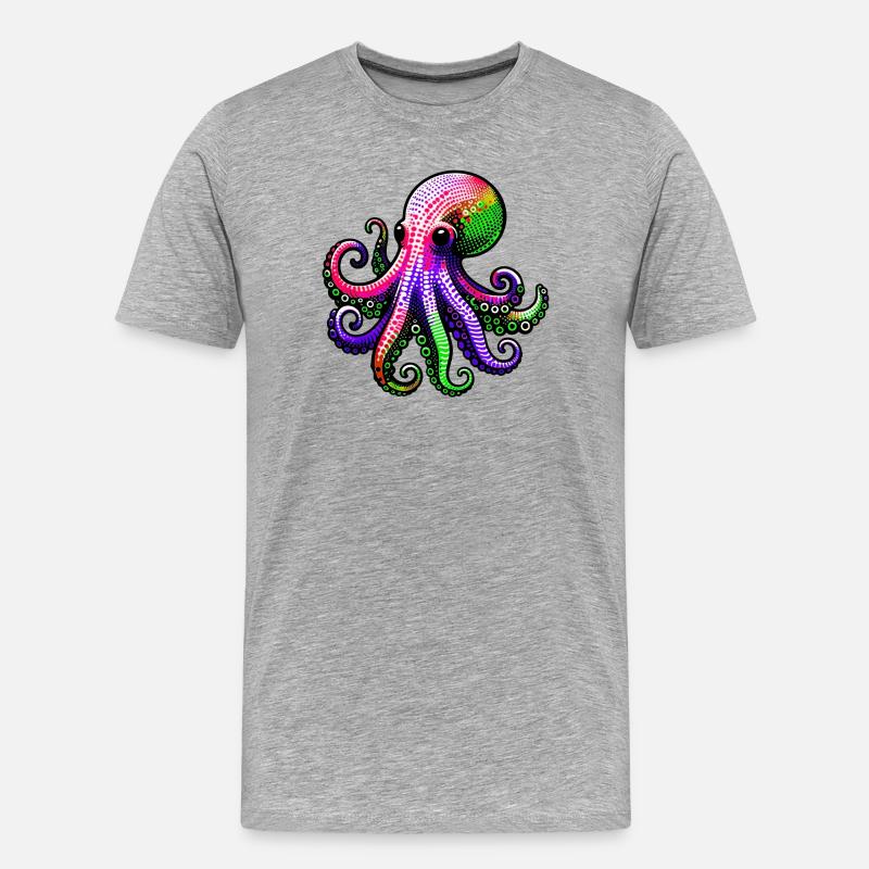 Octopus - Men's Premium Organic T-Shirt - heather grey