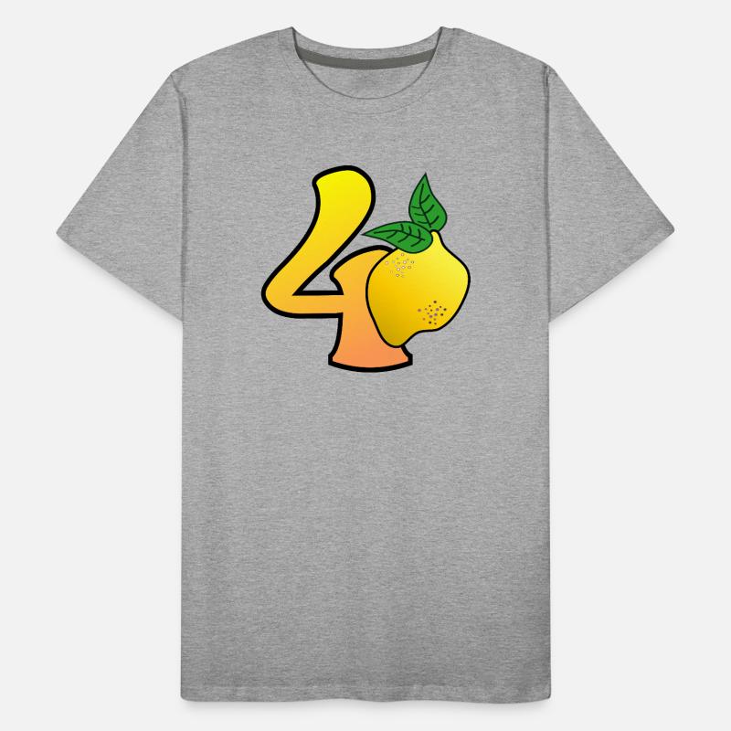 40. Geburtstag - Vierzig - Zitronen Männer Premium Bio T-Shirt