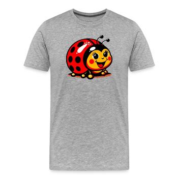Coccinelle - T-shirt bio Premium Homme - gris chiné - Devant - Damien (186cm)