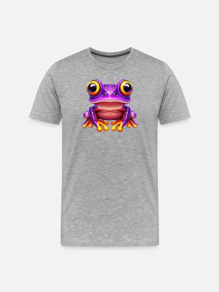Frog - Men's Premium Organic T-Shirt - heather grey