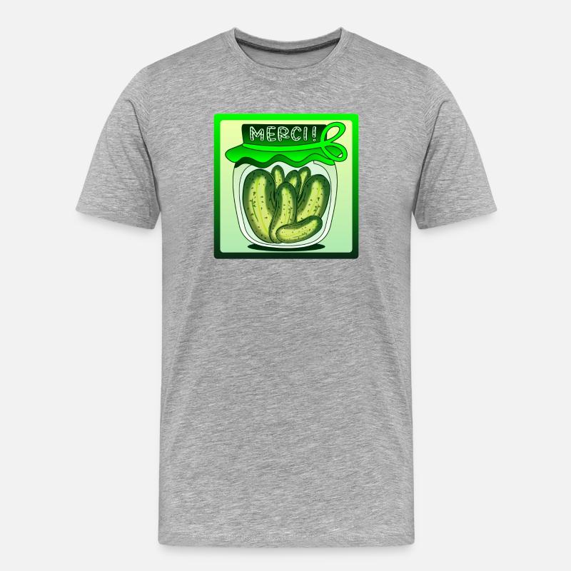 DANKE GURKENGURKEN - Männer Premium Bio T-Shirt - Grau meliert
