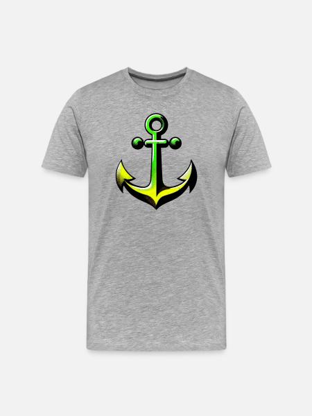 An Anchor - Men's Premium Organic T-Shirt - heather grey