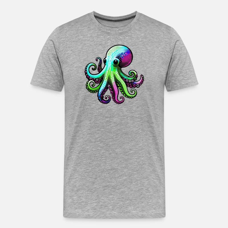 Octopus - Men's Premium Organic T-Shirt - heather grey