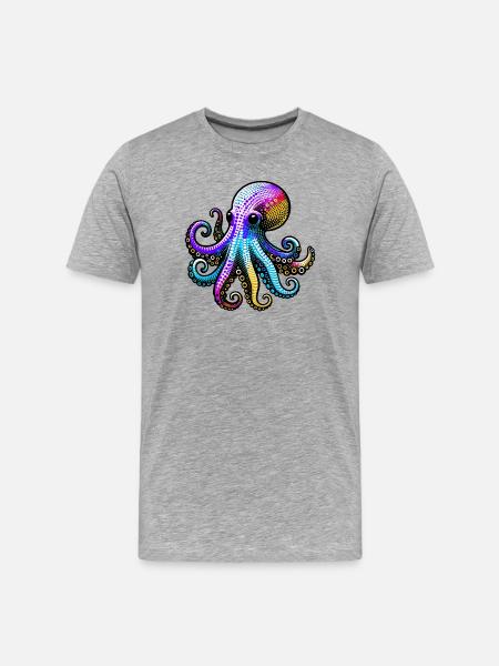 Octopus - Men's Premium Organic T-Shirt - heather grey