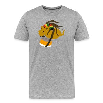 Calypsosquid - T-shirt bio Premium Homme - gris chiné - Devant - Damien (186cm)