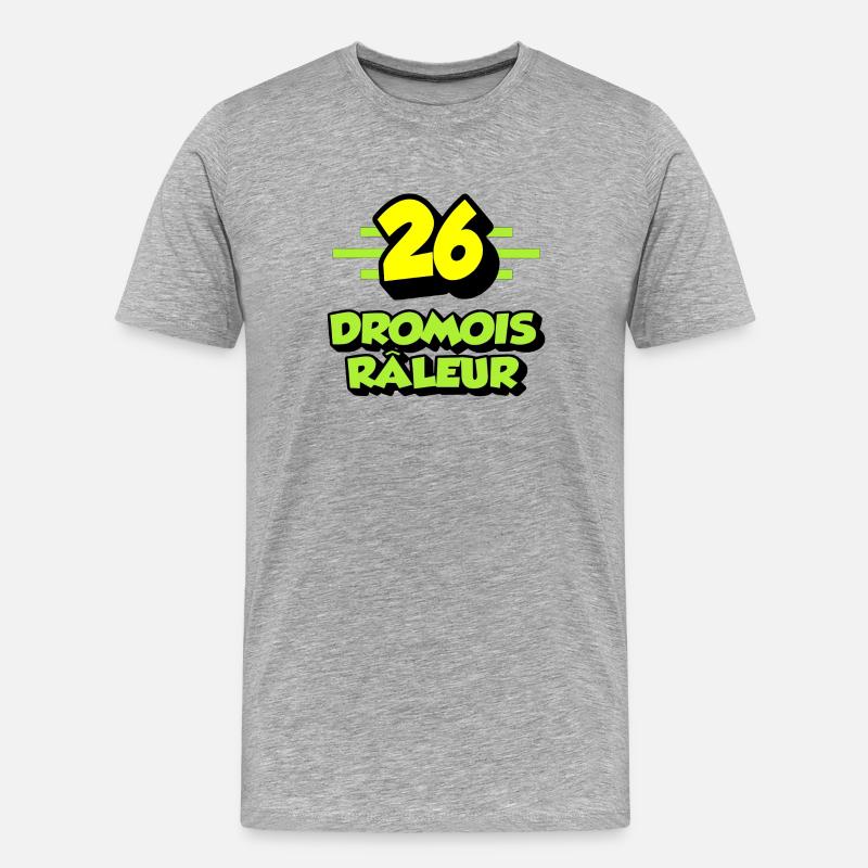 Klagende Drôme - Männer Premium Bio T-Shirt - Grau meliert