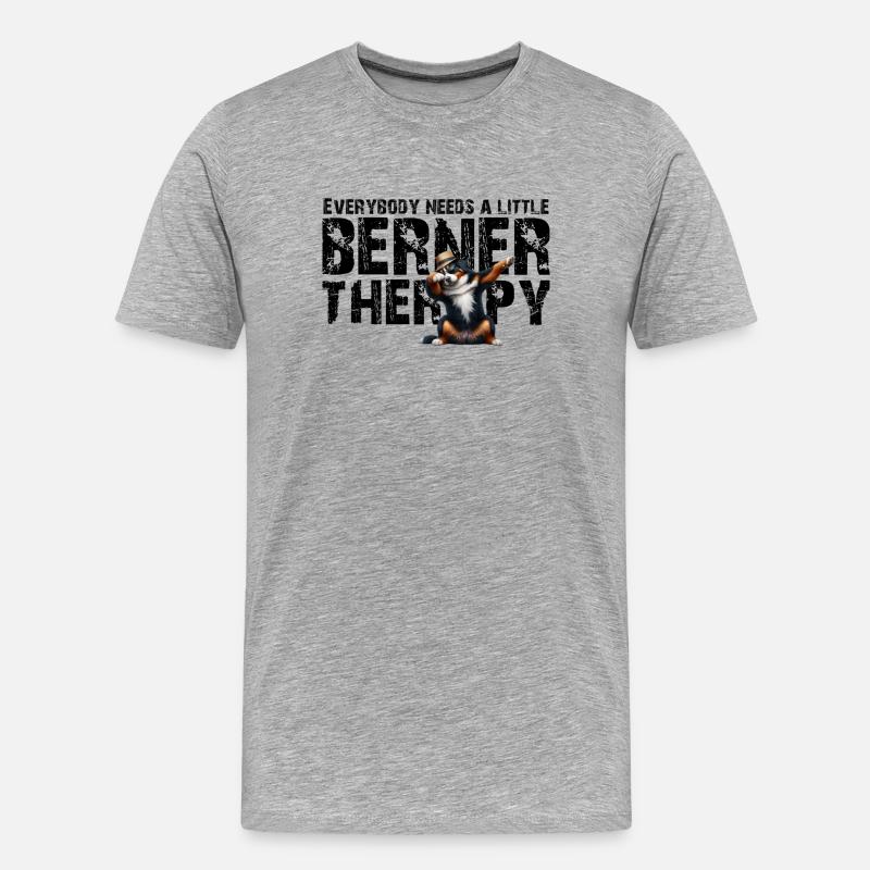 Berner Sennenhund - Männer Premium Bio T-Shirt - Grau meliert