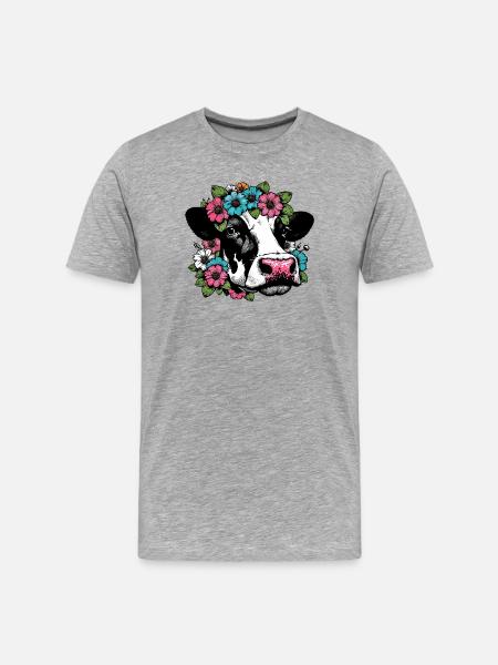 Vache - T-shirt bio Premium Homme - gris chiné