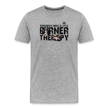 Bernese mountain dog - Men's Premium Organic T-Shirt - heather grey - Front - Damien (186cm)