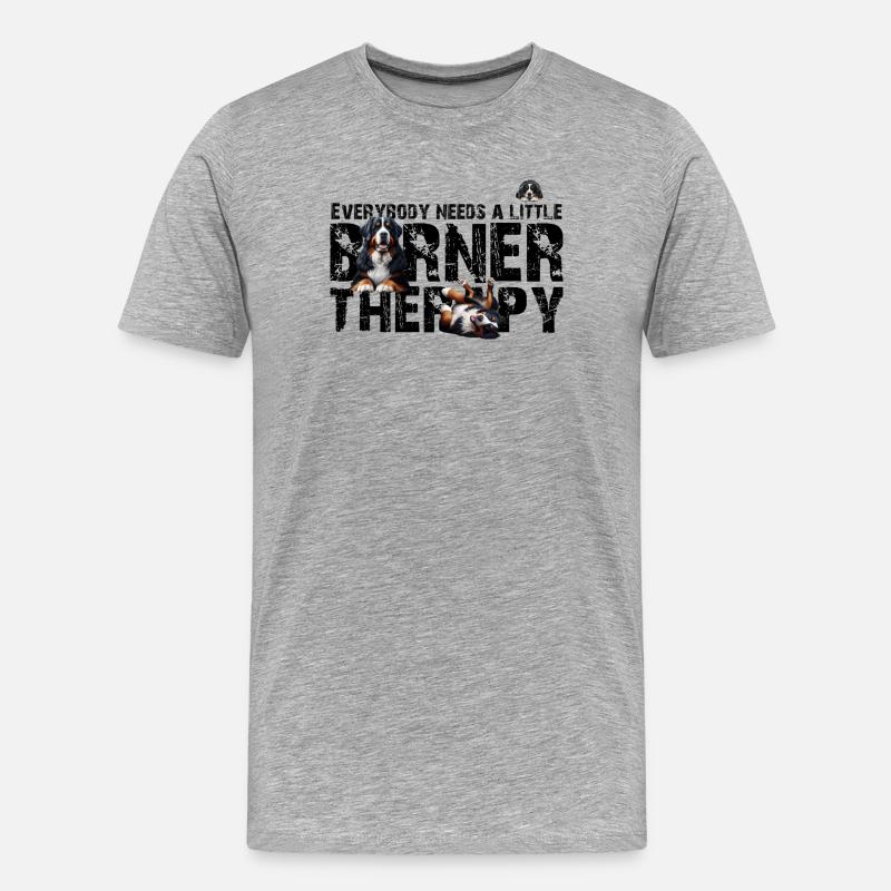 Berner Sennenhund - Männer Premium Bio T-Shirt - Grau meliert