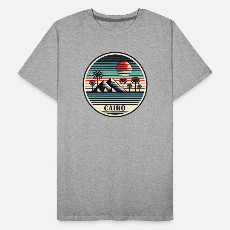 Cairo Egypt Pyramids Desert Men's Premium Organic T-Shirt