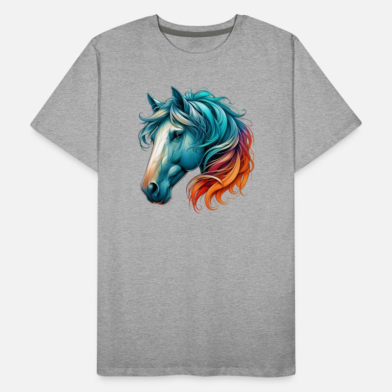 Pferd Männer Premium Bio T-Shirt