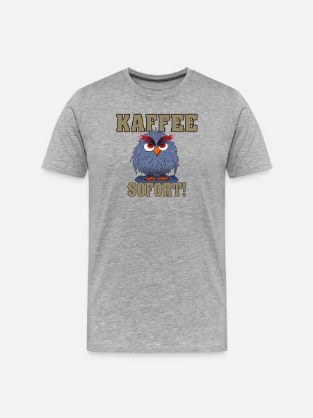 Café instantané Owl - T-shirt bio Premium Homme - gris chiné