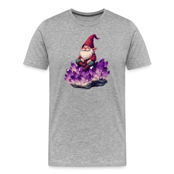 Gnome - T-shirt bio Premium Homme - gris chiné - Devant - Damien (186cm)