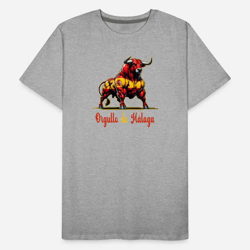 Le design du drapeau de la fierté de Malaga T-shirt bio Premium Homme