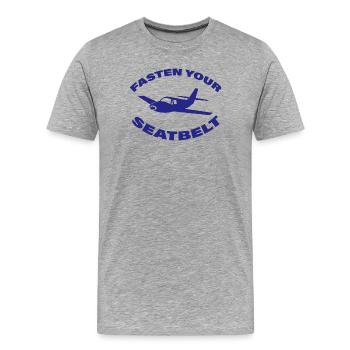 FASTING YOUR SEATBELT - Men's Premium Organic T-Shirt - heather grey - Front - Damien (186cm)