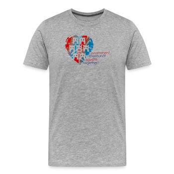 siebenbürgen - Männer Premium Bio T-Shirt - Grau meliert - Vorne - Damien (186cm)